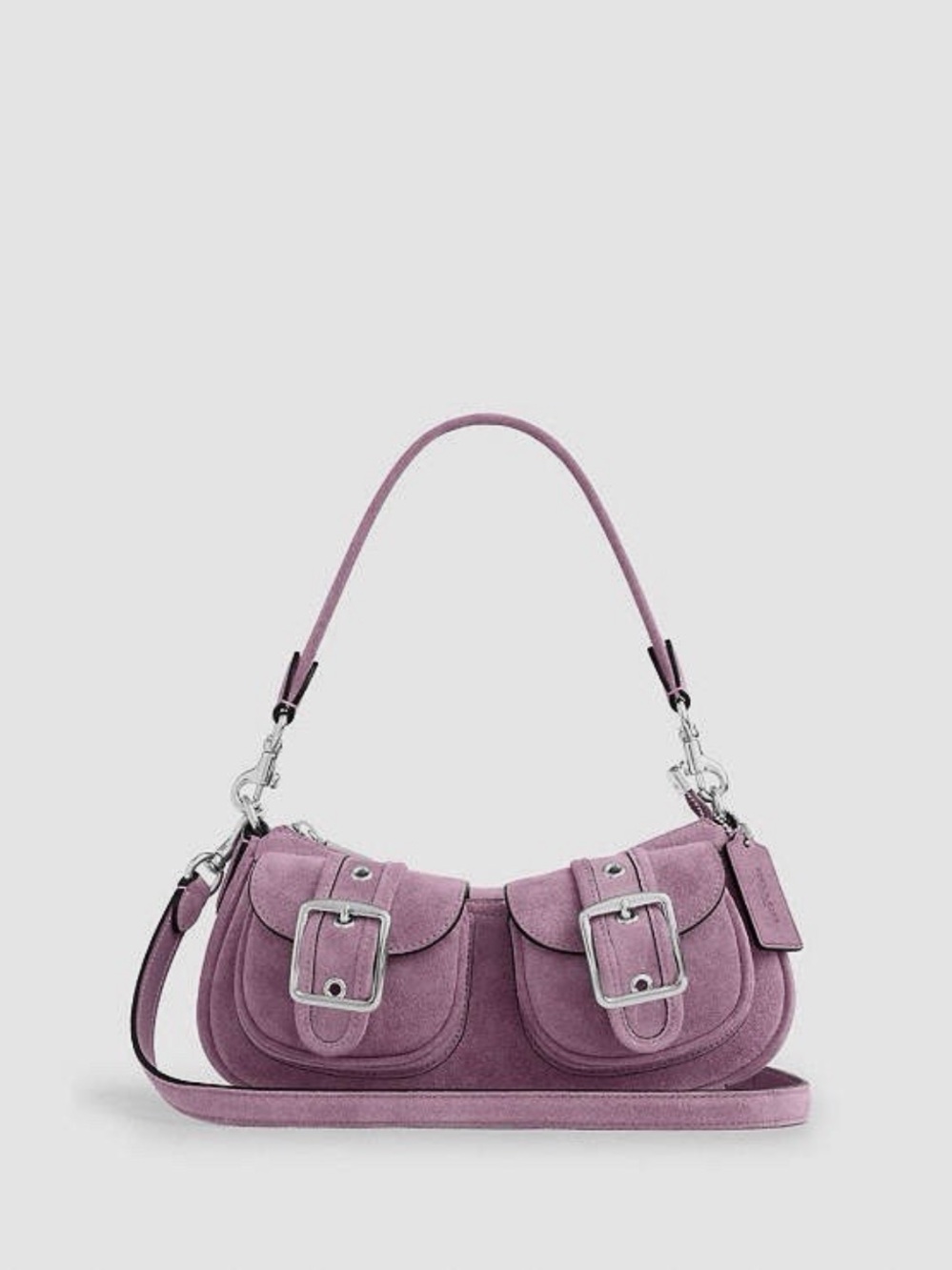 Coach Ashton Purple Suede Shoulder Crossbody Bag